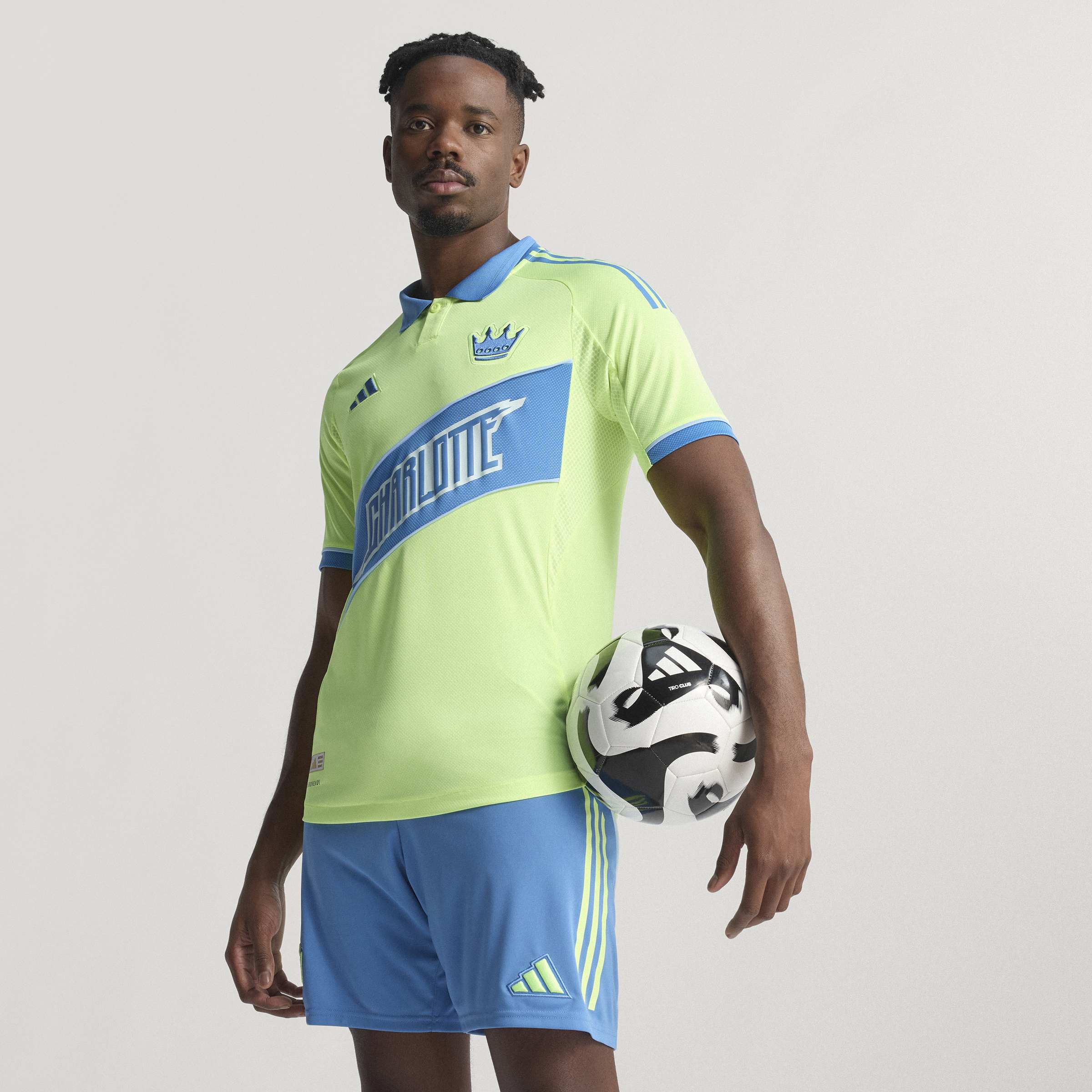 adidas Mens Charlotte FC Third Authentic Soccer Jersey 25 26 Yellow