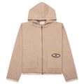 Washed Canvas Zip Hoodie Tan