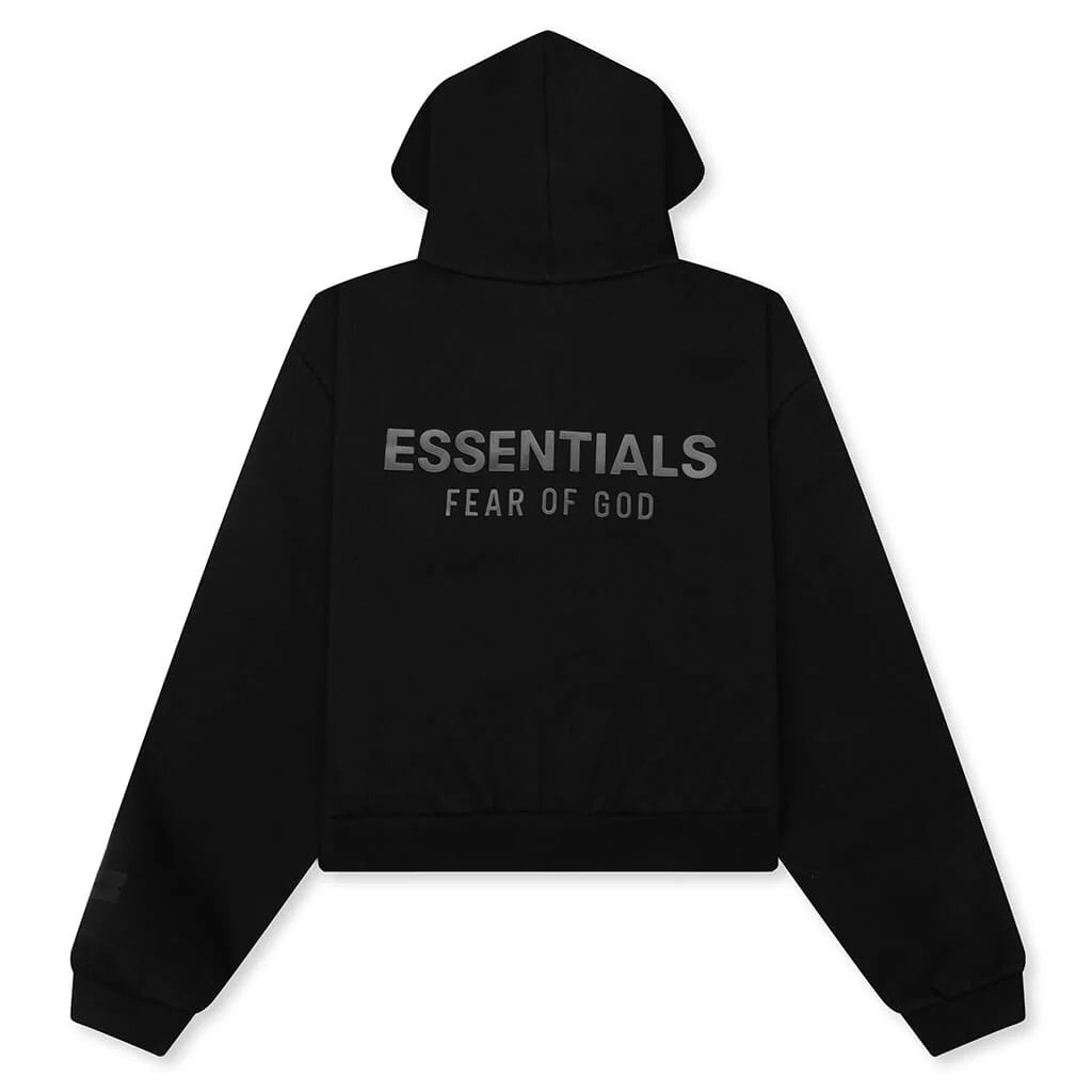 Kids Fleece Zip Up Hoodie Jet Black