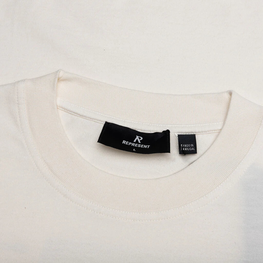 Grand Vintage Hand Drawn T Shirt Aged White