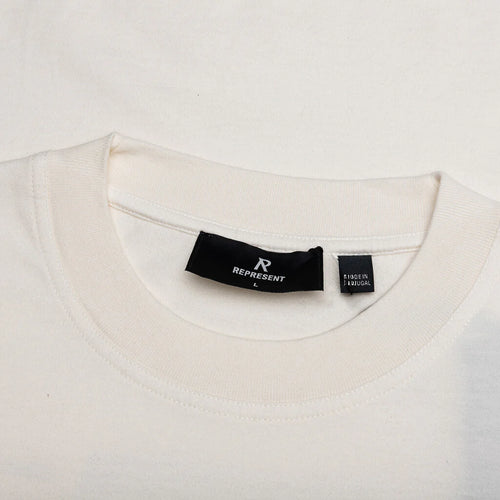 Grand Vintage Hand Drawn T Shirt Aged White
