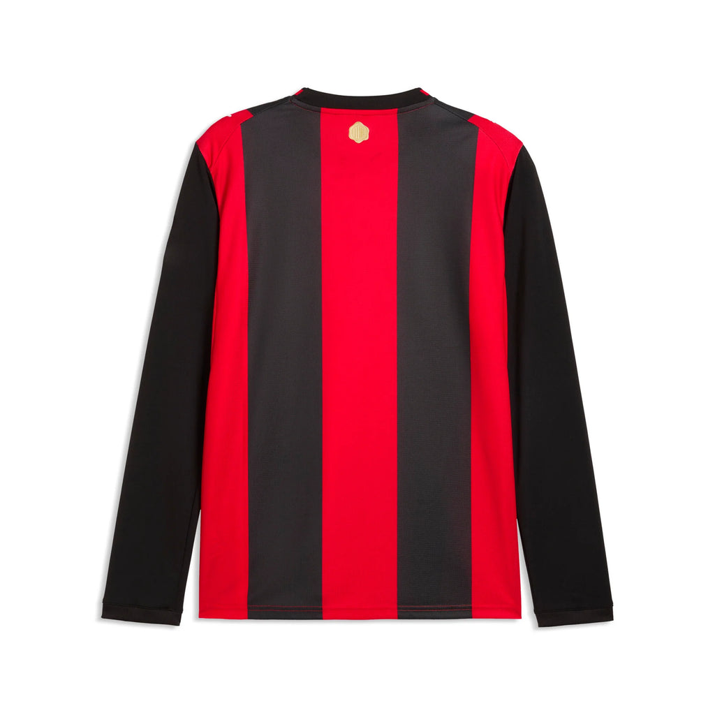 PUMA AC Milan Home Long Sleeve Mens Soccer Jersey 2026 Black Red