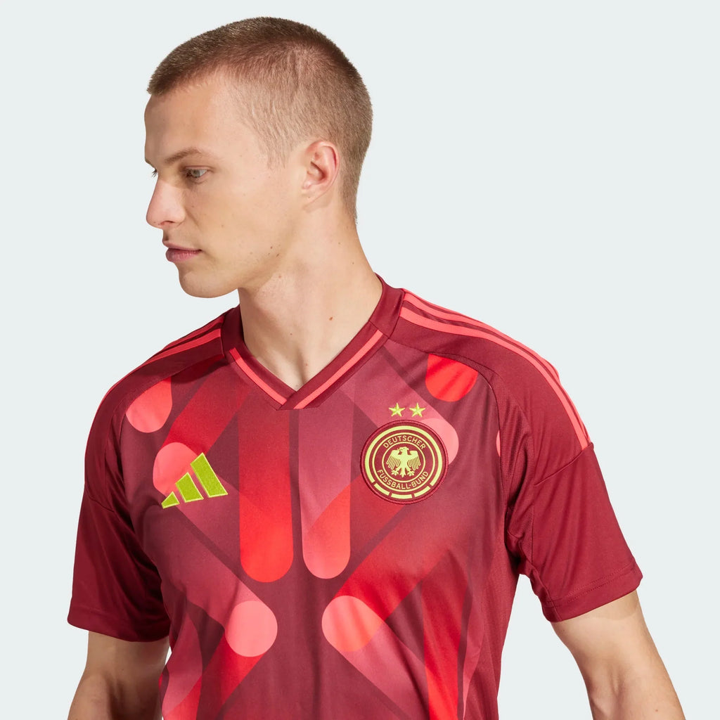adidas Mens Germany Womens Team Away Jersey 25 Burgundy