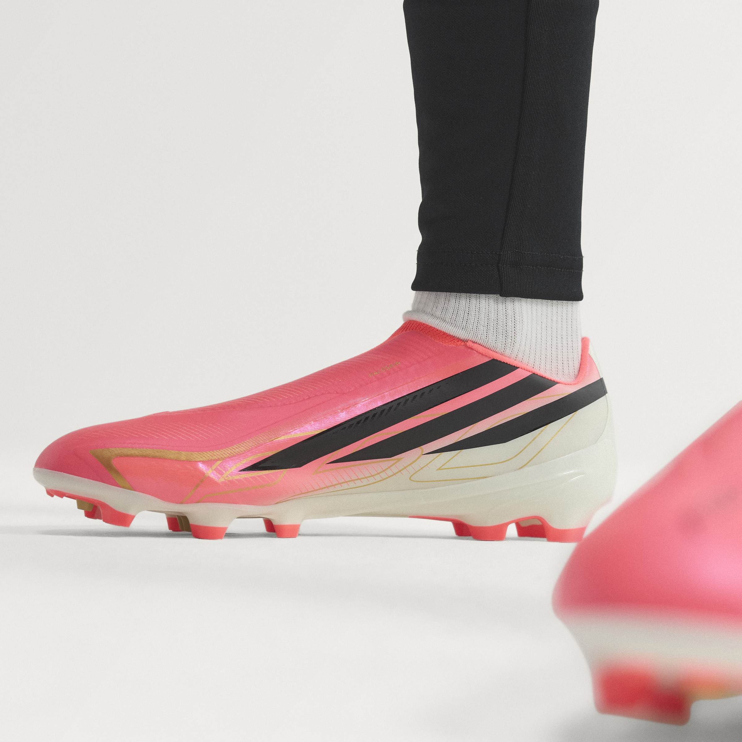 adidas F50 Hyperfast League Laceless Firm Ground Mens Soccer Cleats Turquesa Black Gold