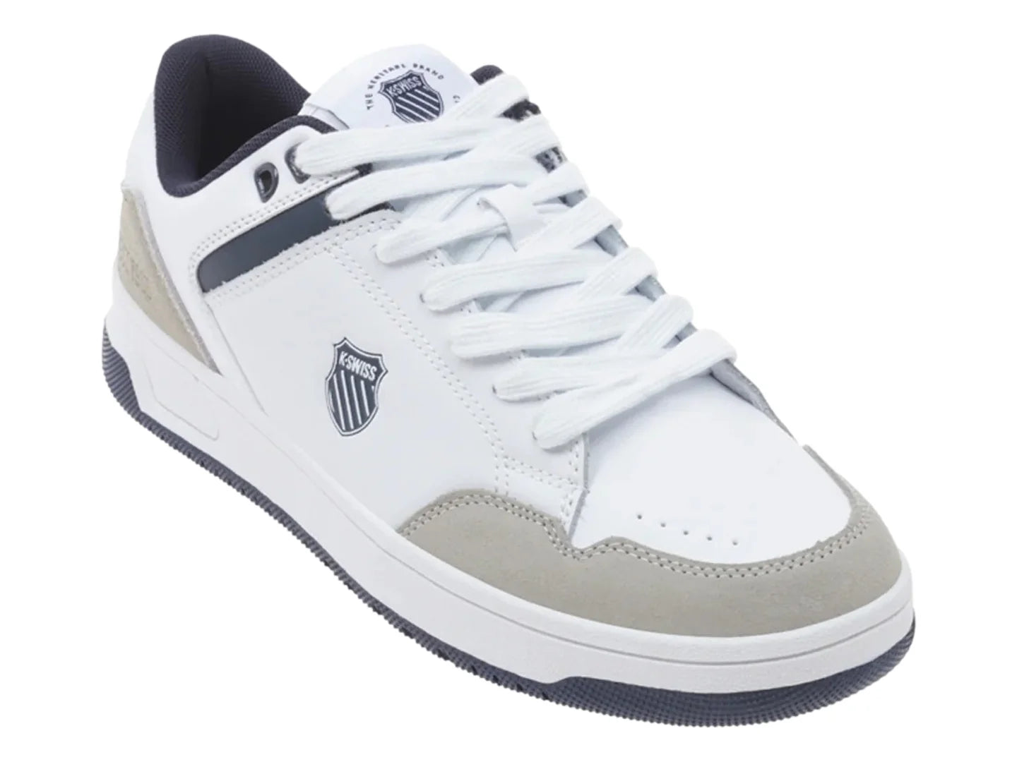 Tenis K Swiss Terminus Blanco y Azul Marino para Hombre