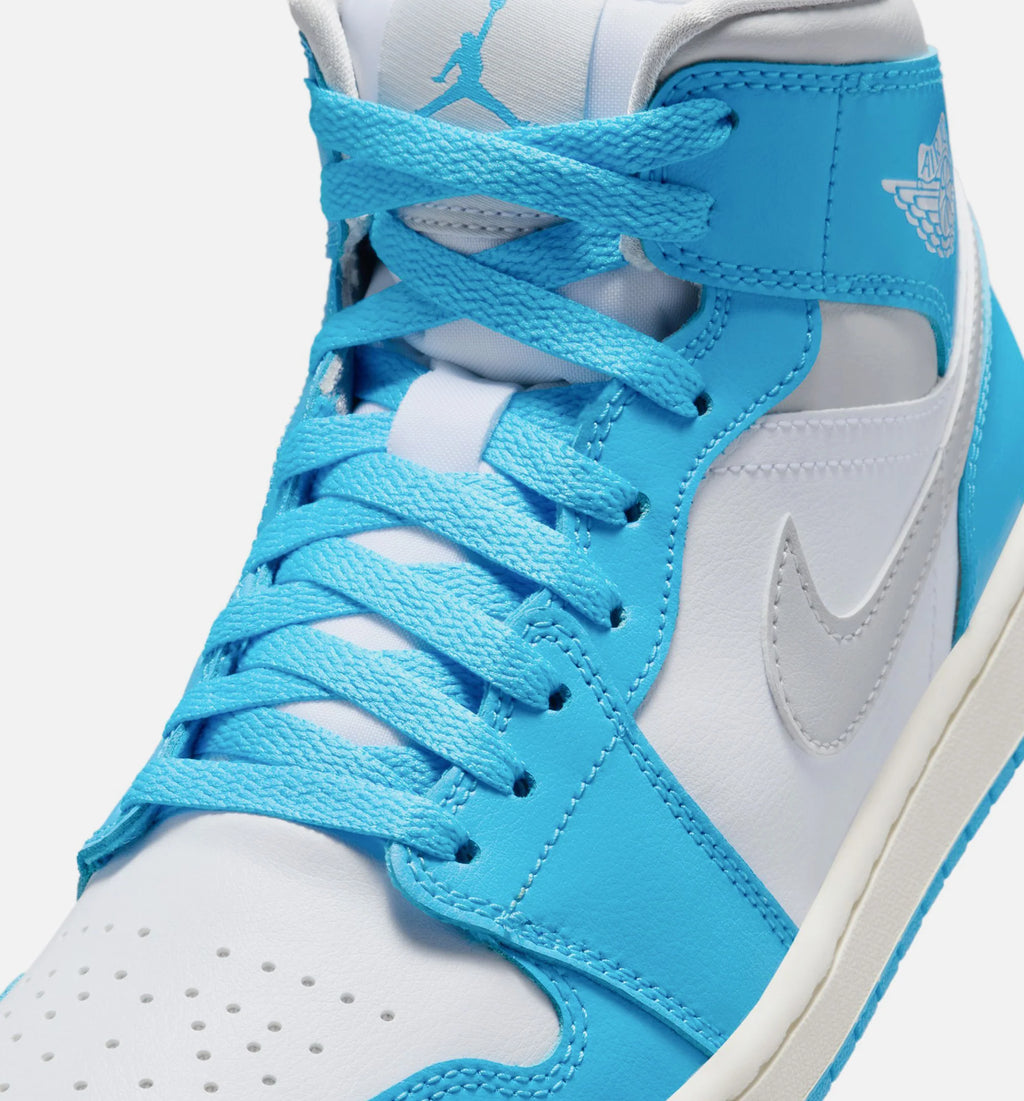 Air Jordan 1 Mid Dark Powder Blue Womens Lifestyle Shoe Dark Powder Blue Summit Grey White