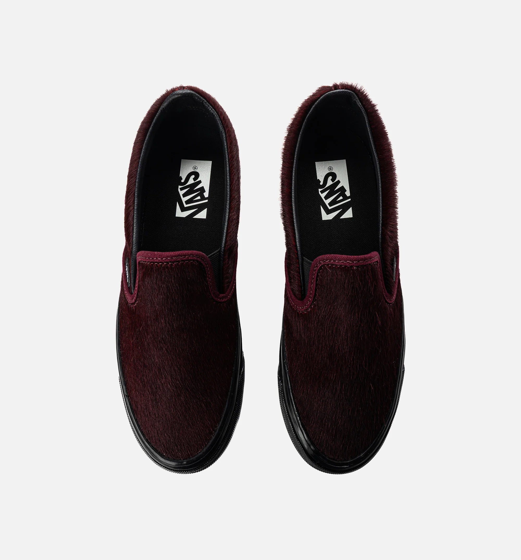 LX Classic Slip On 98 Pony Hair Mens Lifstyle Shoe Burgundy Black