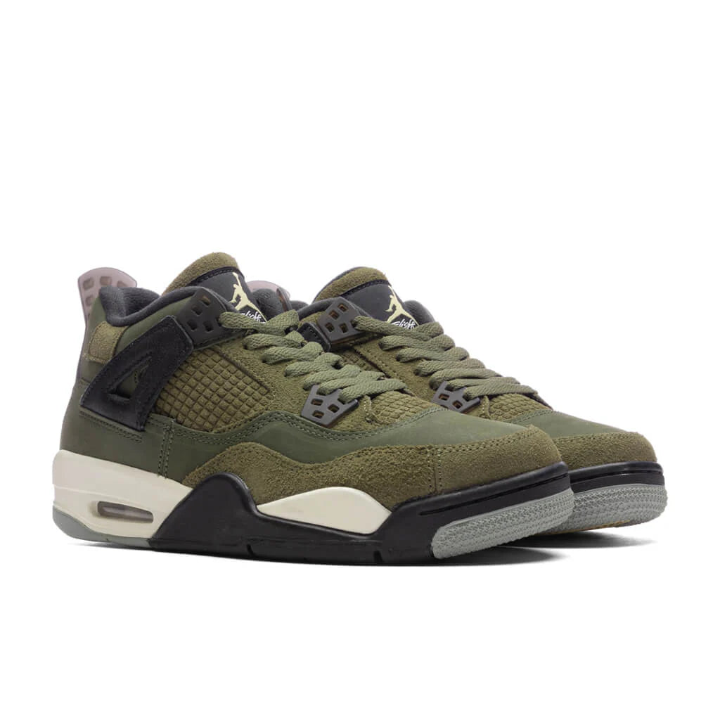 Air Jordan 4 Retro SE Craft GS Medium Olive Pale Vanilla Cargo Khaki