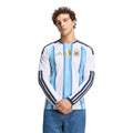 adidas Argentina Home Long Sleeve Mens Soccer Jersey 26 White Blue