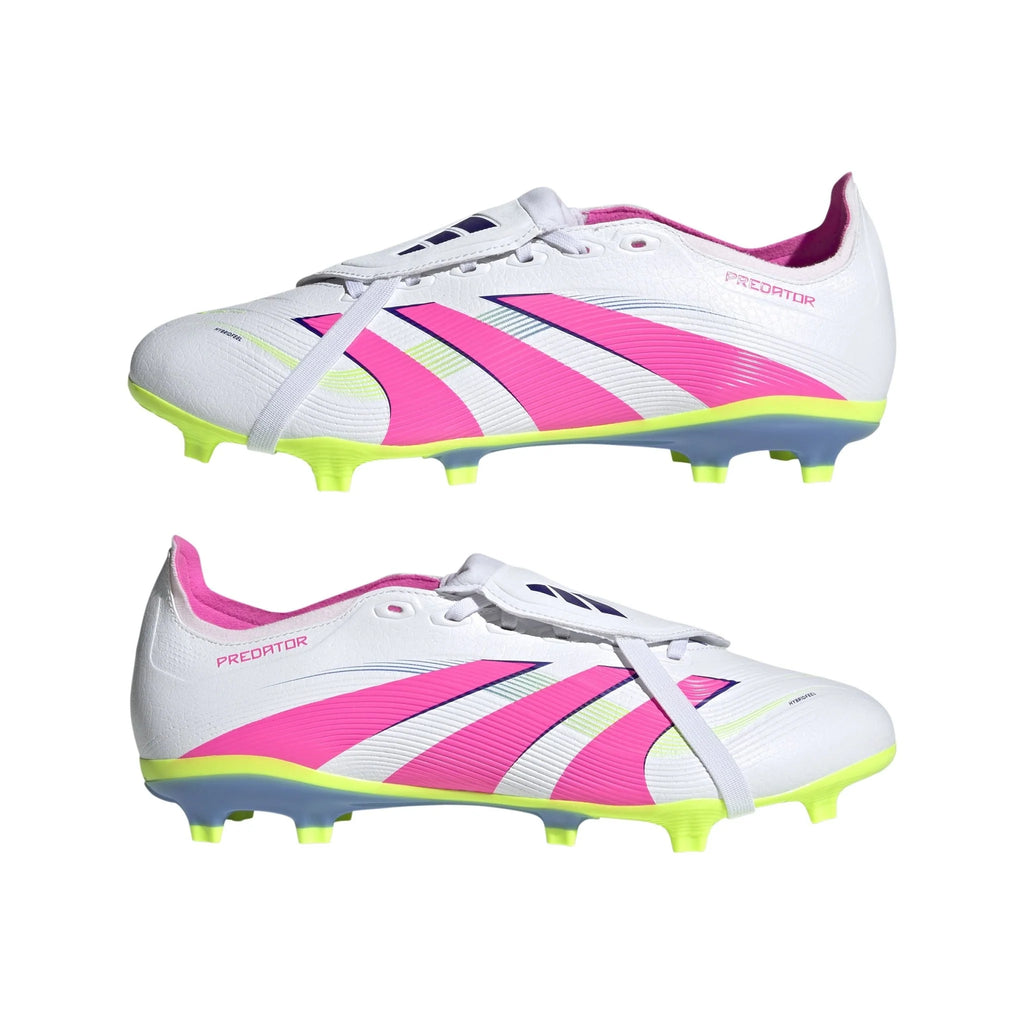 adidas Predator League Fold Over Tongue Firm Multi Ground Boots White Pink