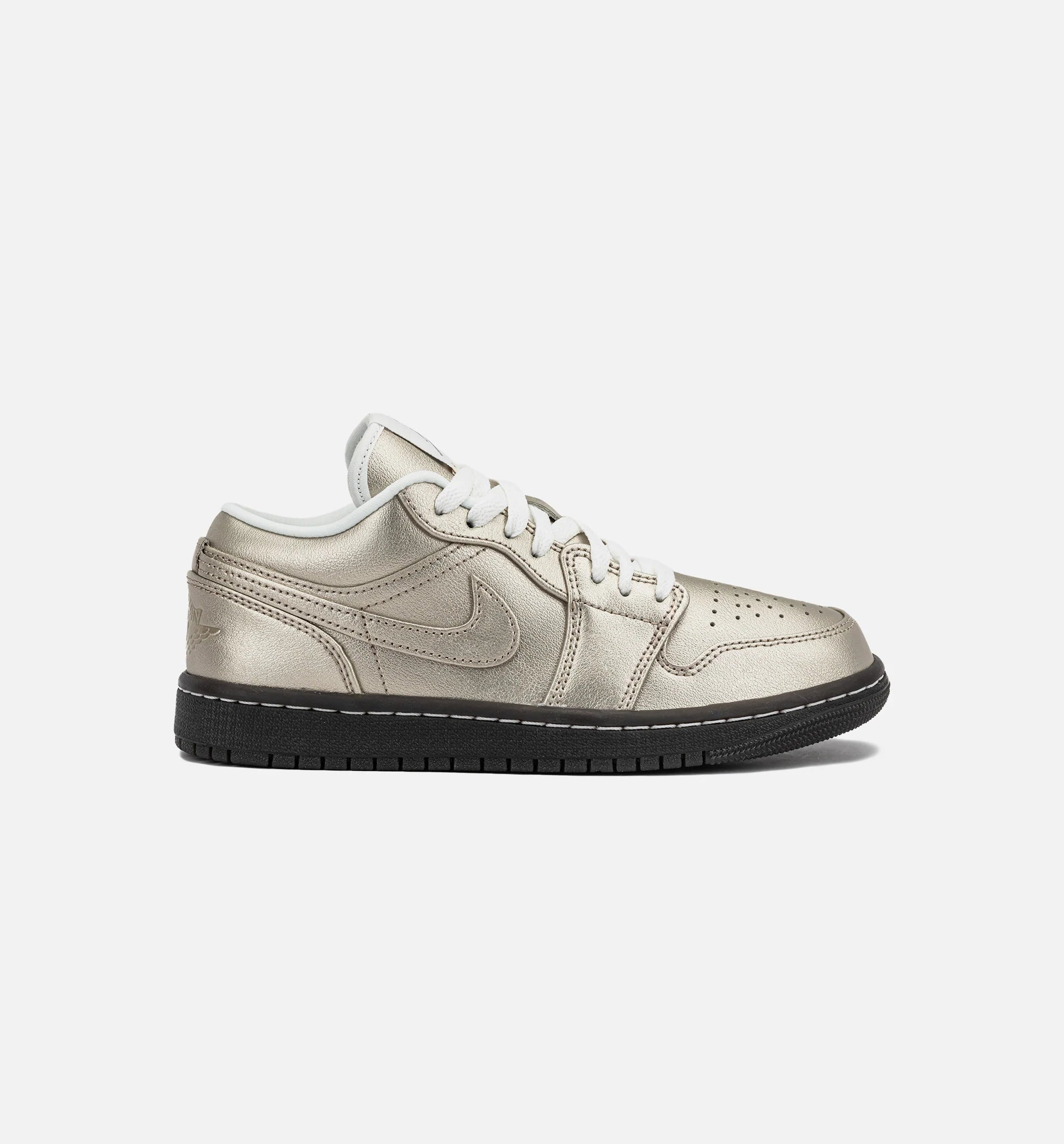 Air Jordan 1 Low SE Metallic Zinc Womens Lifestyle Shoe Metallic Zinc Summit White Velvet Brown Metallic Zinc