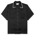 B Summer Blanket Stitch Woven Shirt Black