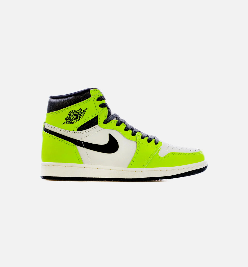 Air Jordan 1 High OG Visionaire Mens Lifestyle Shoes White Neon Green Free Shipping