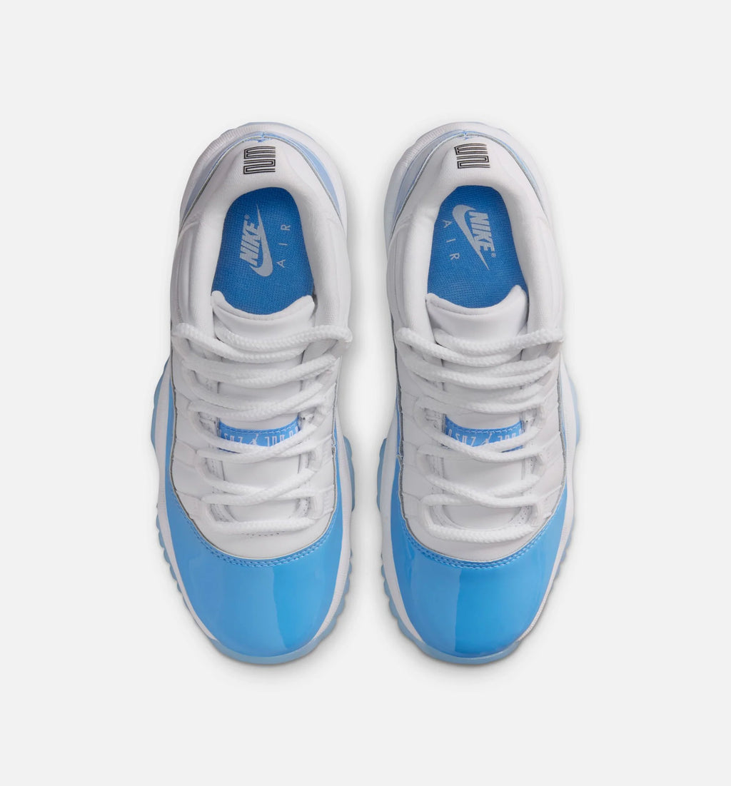 Air Jordan 11 Retro Low University Blue Grade School Lifestyle Shoe White University Blue Black Free Shipping