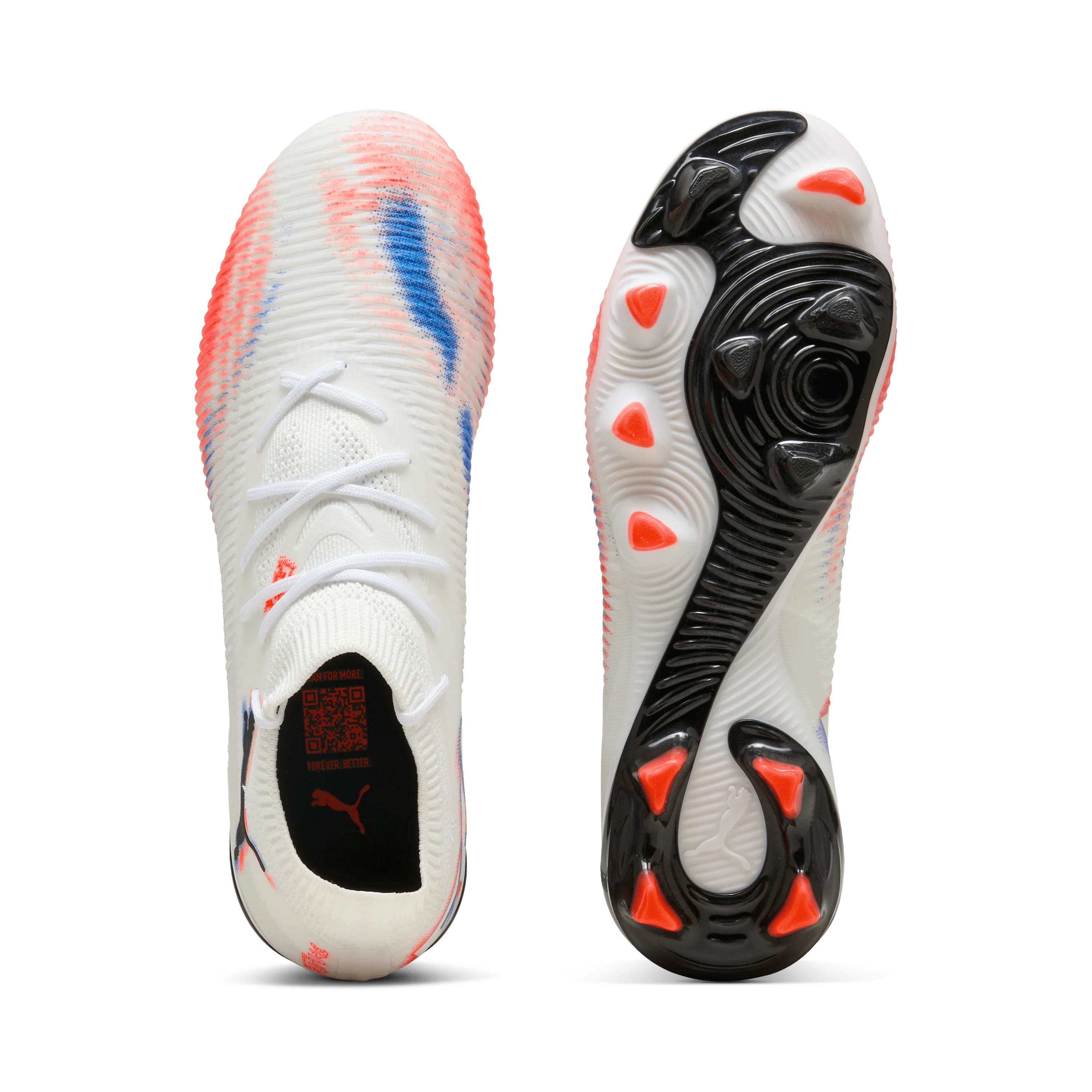PUMA Future 8 Match FG AG Firm Multi Ground Womens Soccer Cleats White Black