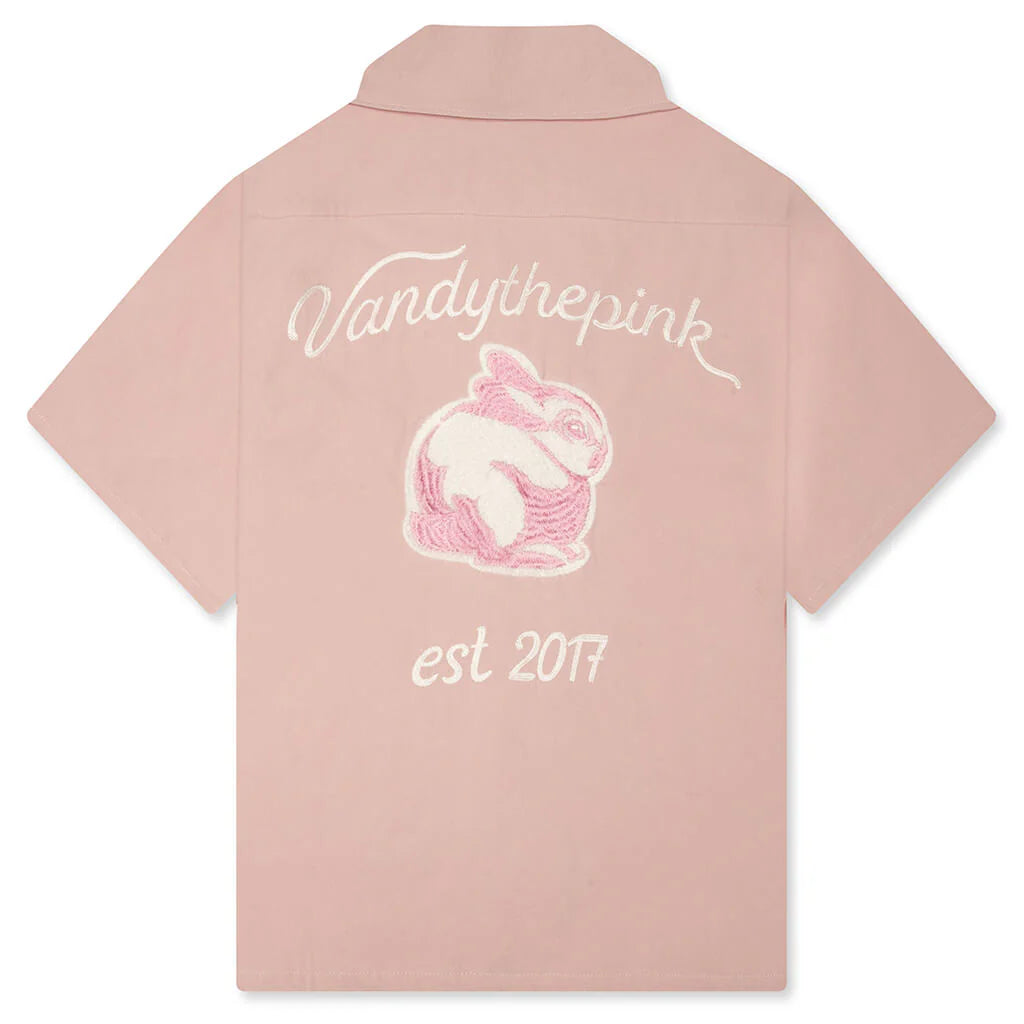 Rabbit Work Button Shirt Pink