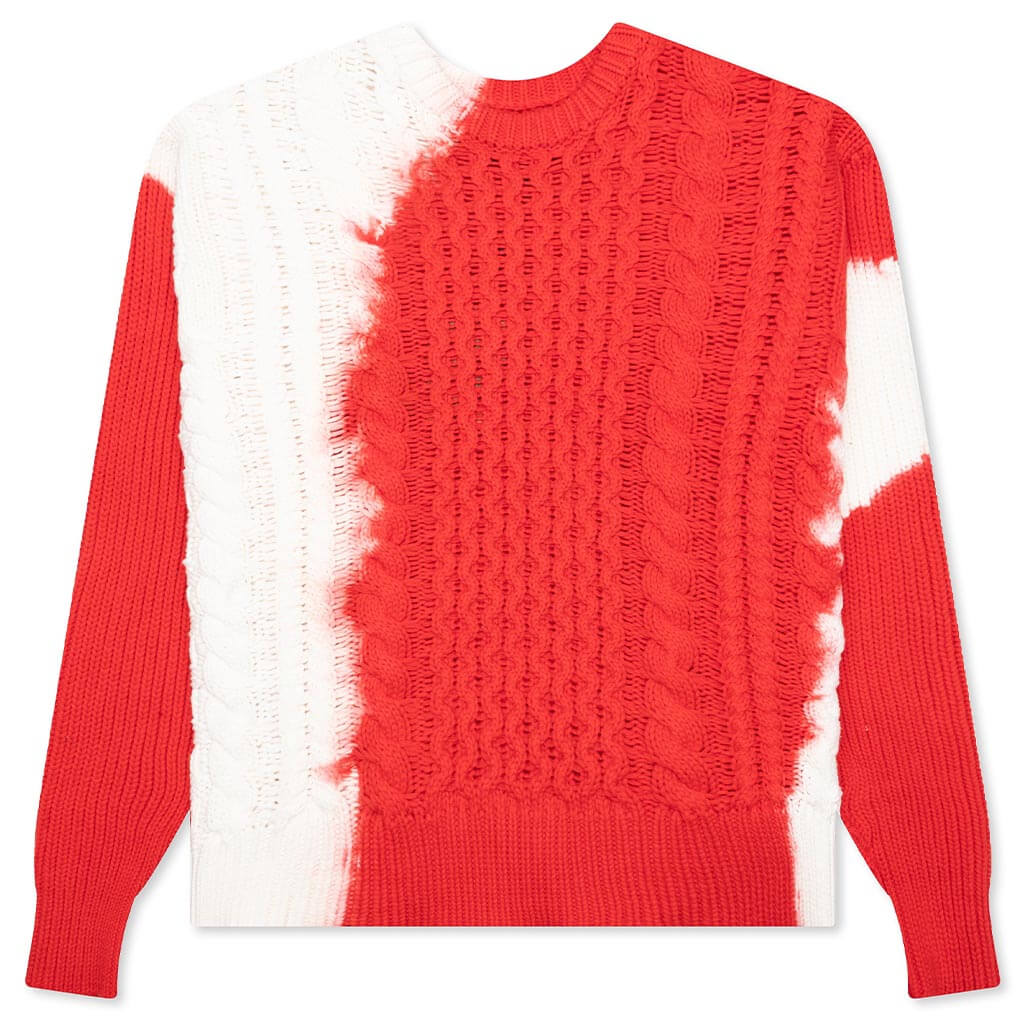 Stussy Tie Dye Fisherman Sweater Red