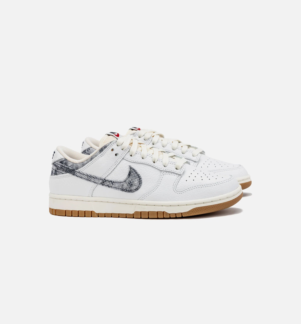 Dunk Low Washed Denim Mens Lifestyle Shoe White Denim Blue Limit One Per Customer