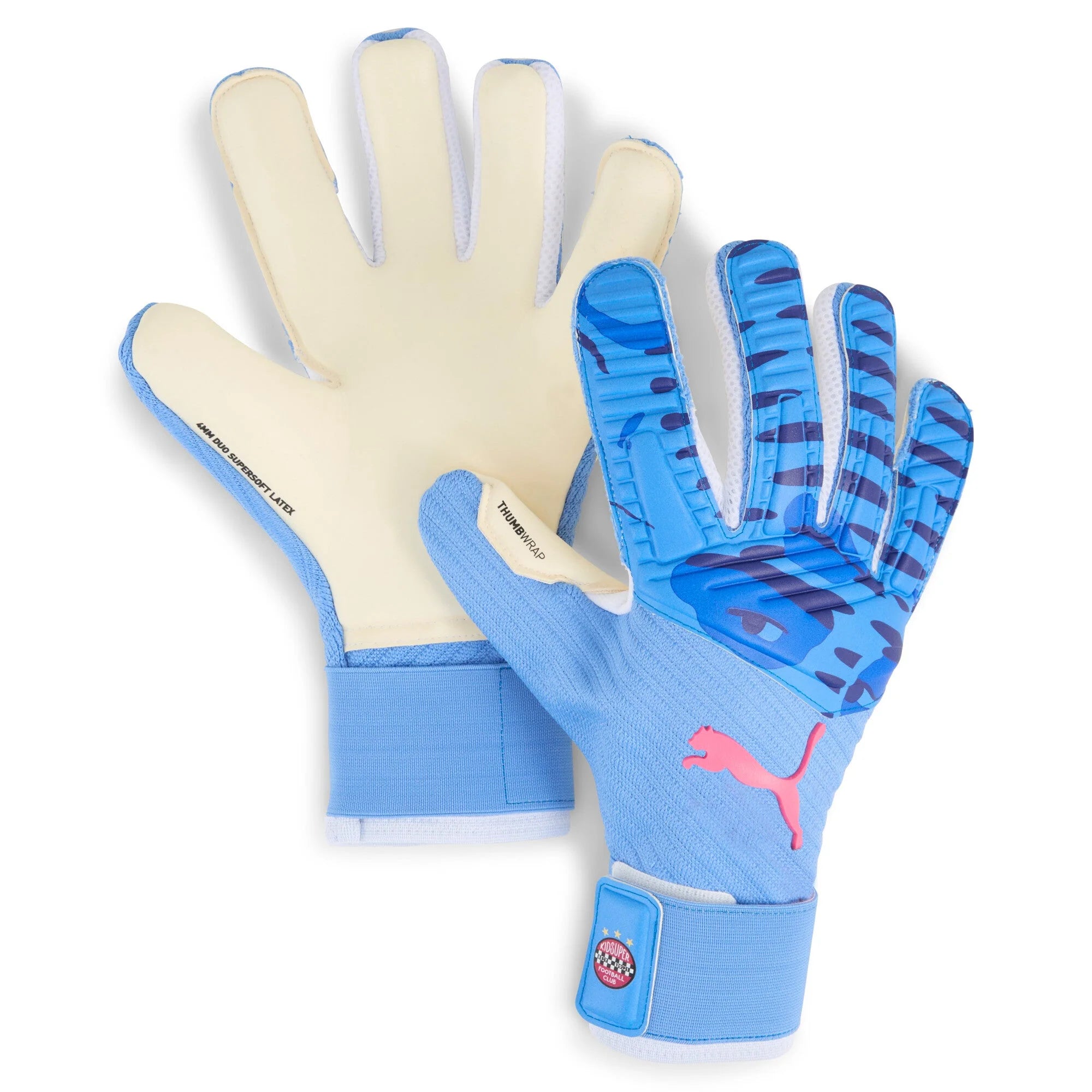 PUMA Future Pro X Kidsuper Hybrid Goalkeeper Gloves Blue White