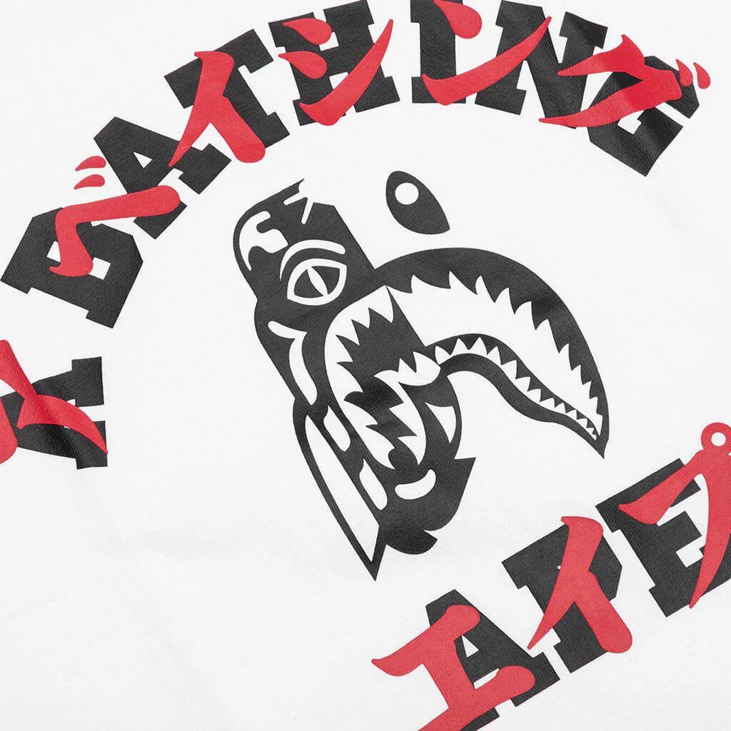 Tiger Shark Japanese Letter Tee White