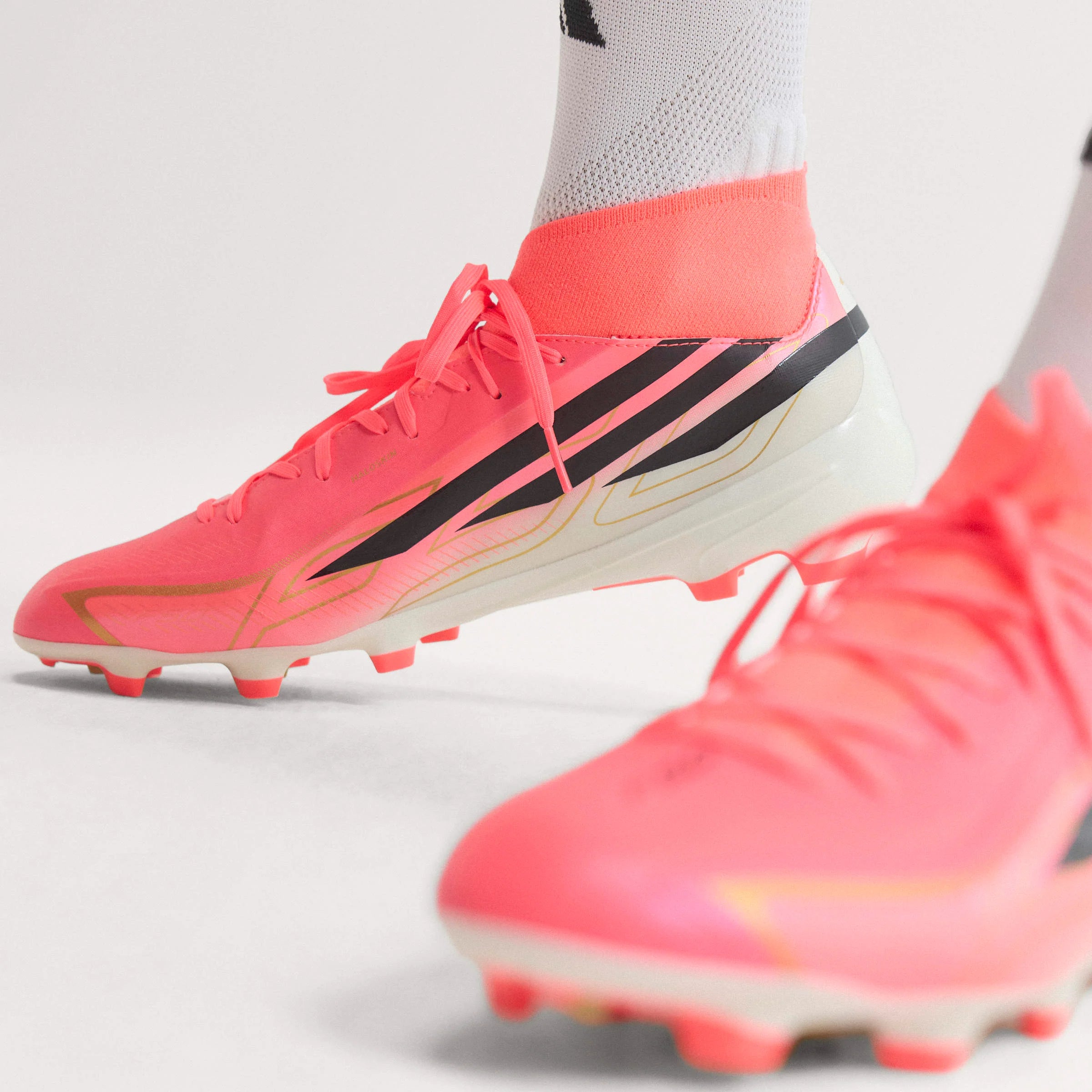 adidas F50 Hyperfast League Mid Firm Ground Mens Soccer Cleats Turquesa Black Gold