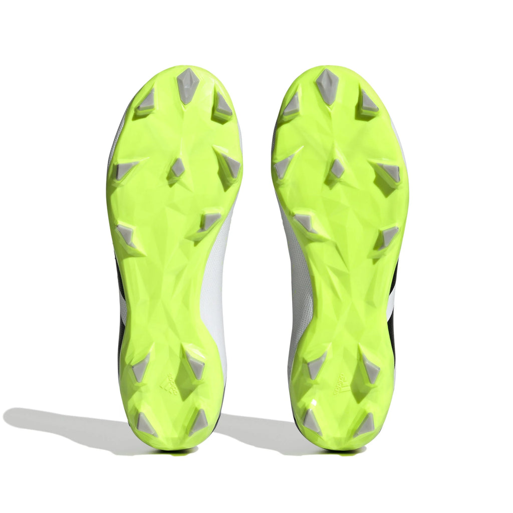 adidas Predator Accuracy3 Laceless FG Firm Ground Soccer Cleats Cloud White Black Lucid Lemon