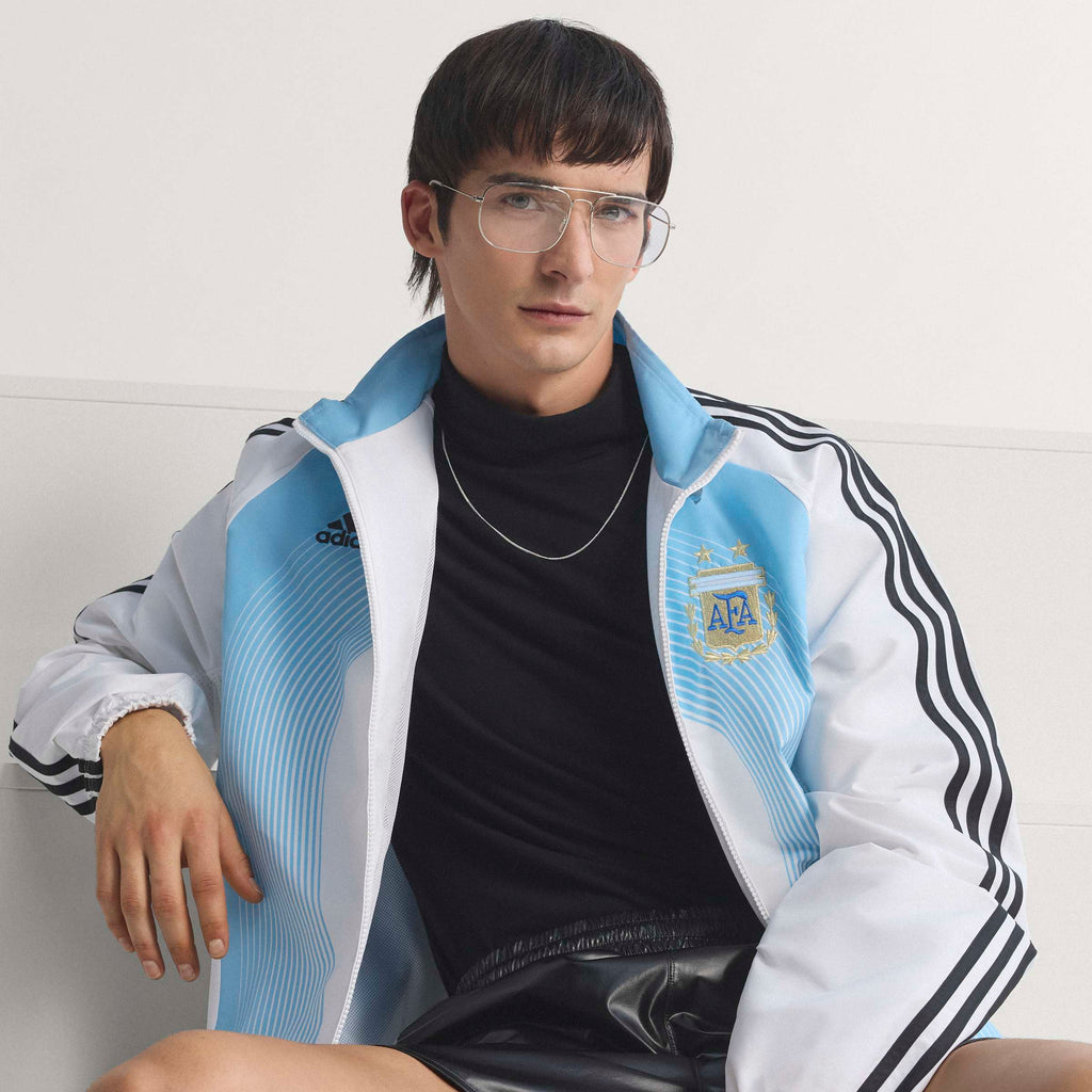 adidas Argentina Home Mens Track Top 2006 White Sky Blue