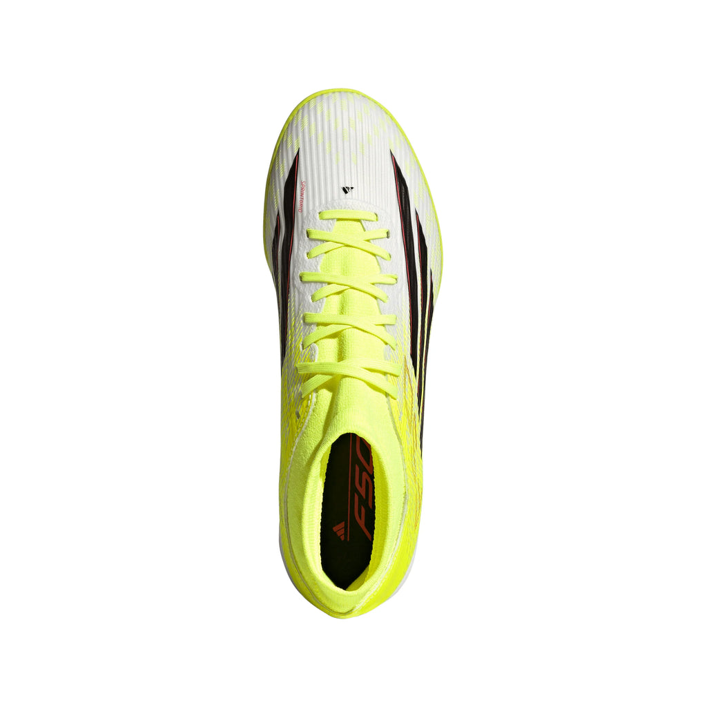 adidas F50 League Mid Cut TF Turf Mens Soccer Cleats Yellow Black Red
