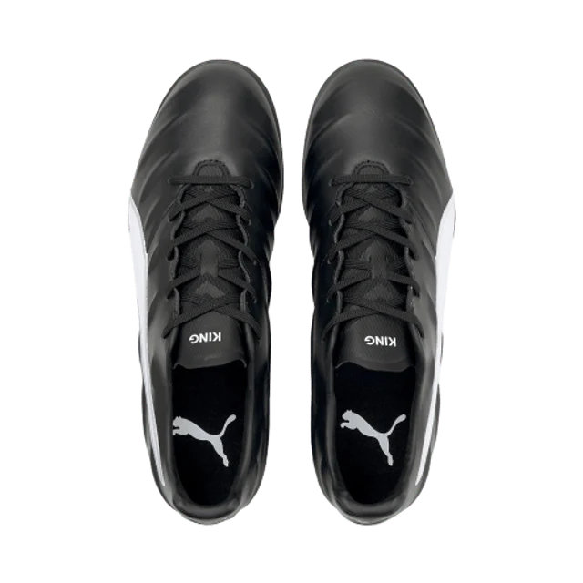 PUMA King Pro 21 TT Turf Football Boots Black White
