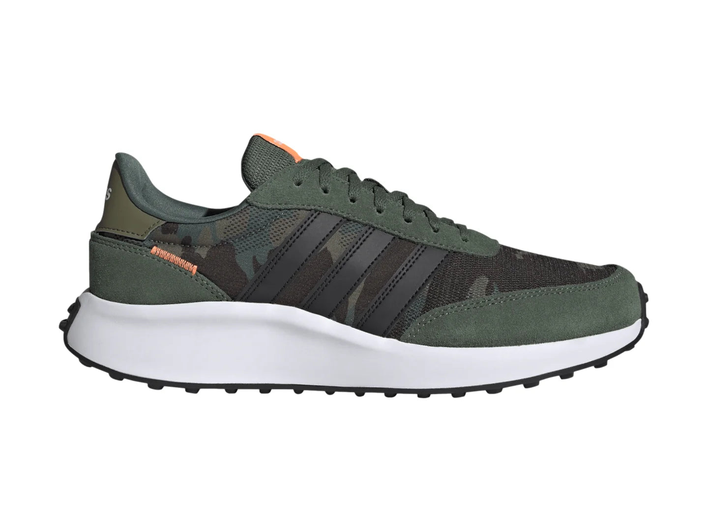 Tenis Adidas Run 70s Verde Negro y Naranja para Hombre