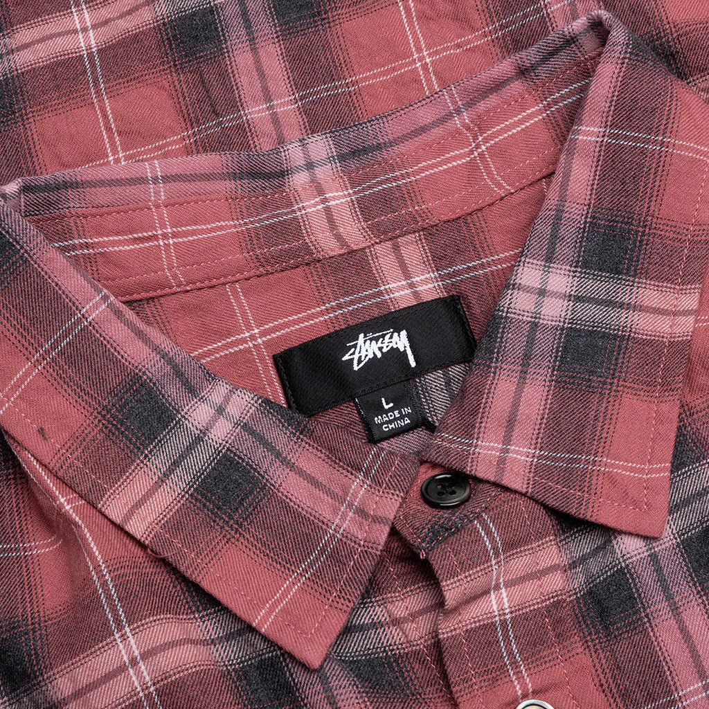 Beach Plaid Shirt Red