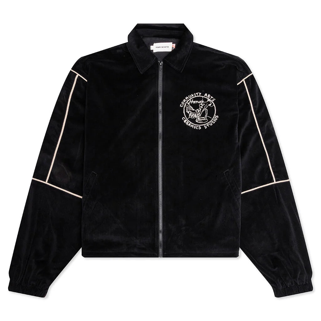 Piping Track Jacket Black