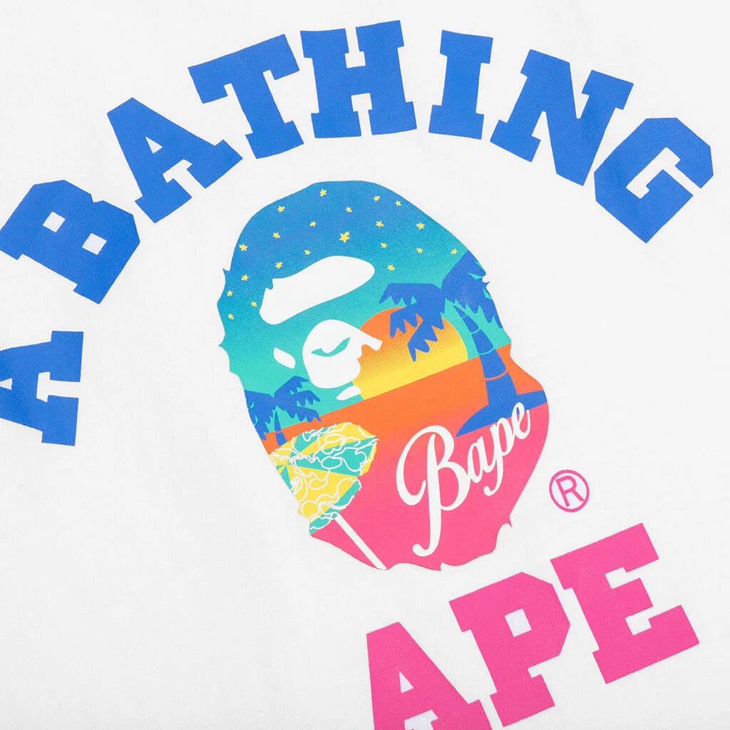 Bape Sunset Beach Tee White