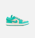 Air Jordan 1 Low Womens Lifestyle Shoe Teal Blue Beige