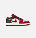 Air Jordan 1 Low Reverse Black Toe Grade School Lifestyle Shoe Red Black Free Shipping