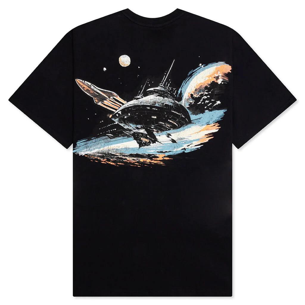 Space Runner S S Knit Oversized Fit Shirt Black