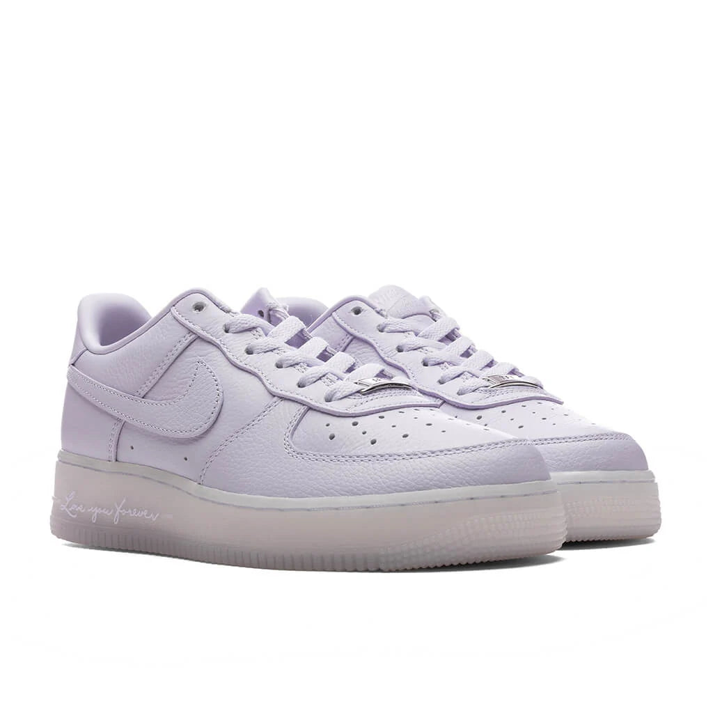 Nike x NOCTA Certified Lover Boy Air Force 1 Low GS Palest Purple Cobalt Tint