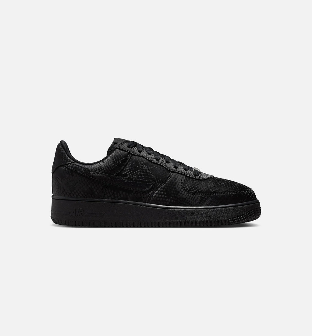 Kobe Air Force 1 Low Triple Black Mens Lifestyle Shoe Black Black