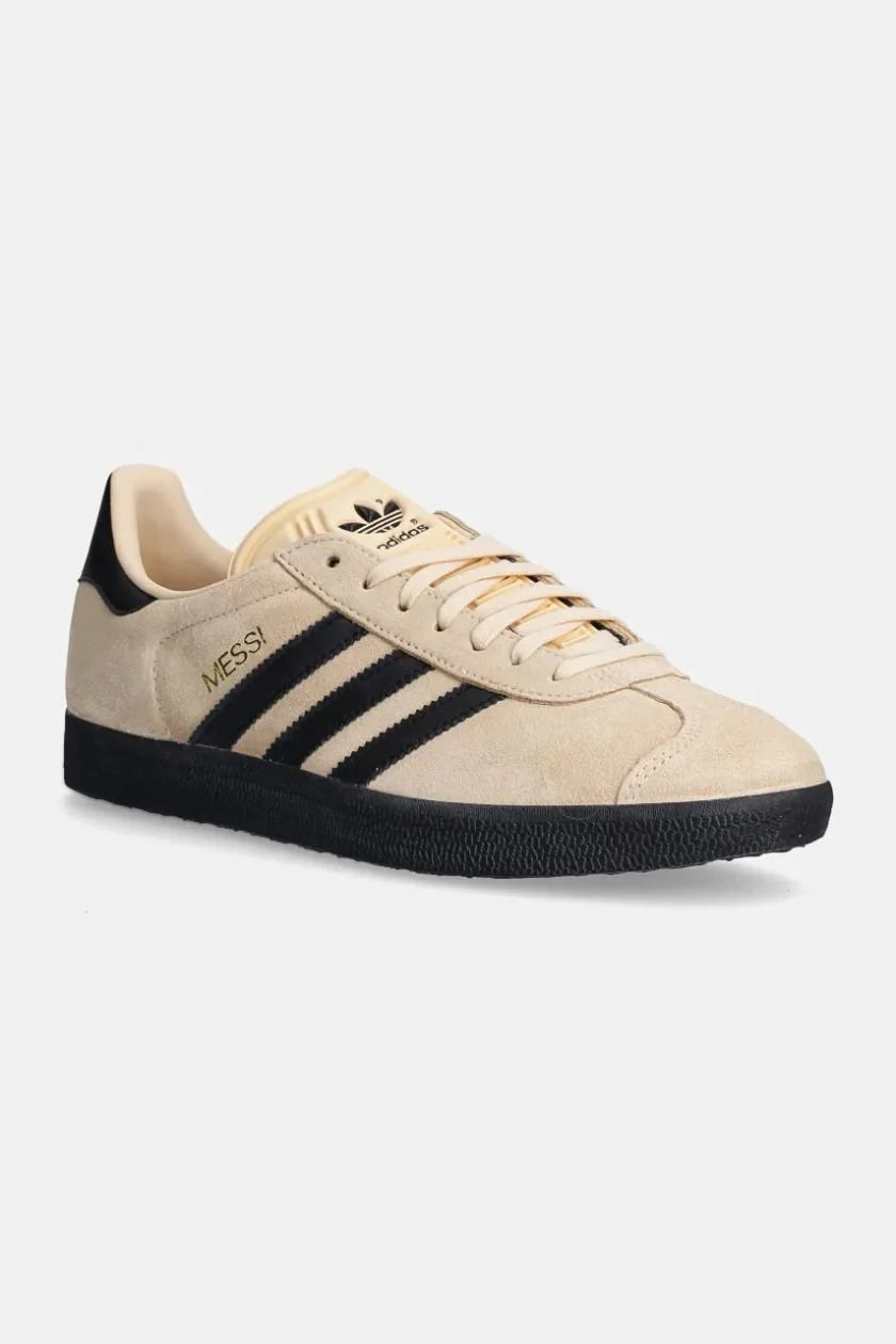 adidas Gazelle Messi Shoes Crystal Sand Black Gold Metallic