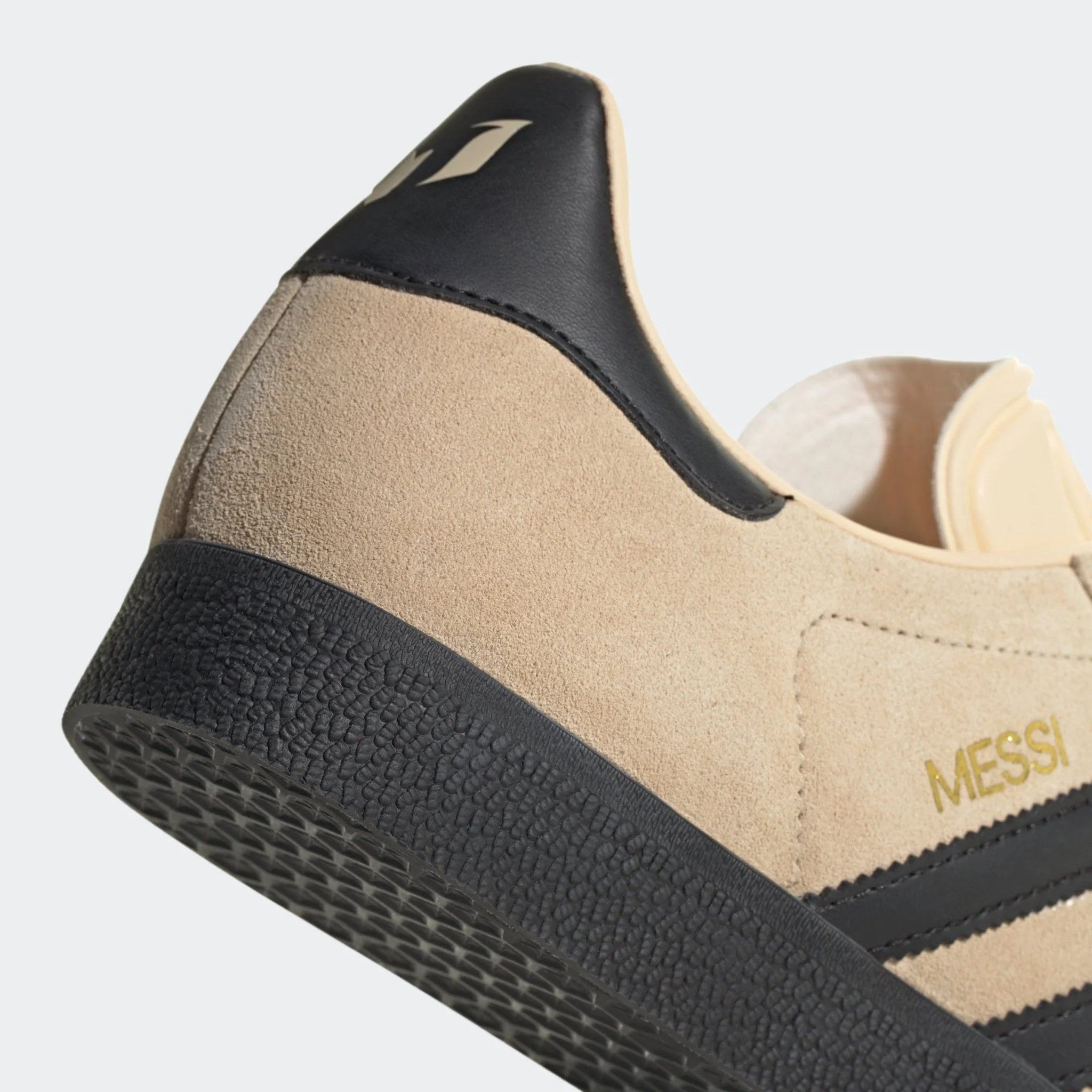 adidas Gazelle Messi Shoes Crystal Sand Black Gold Metallic
