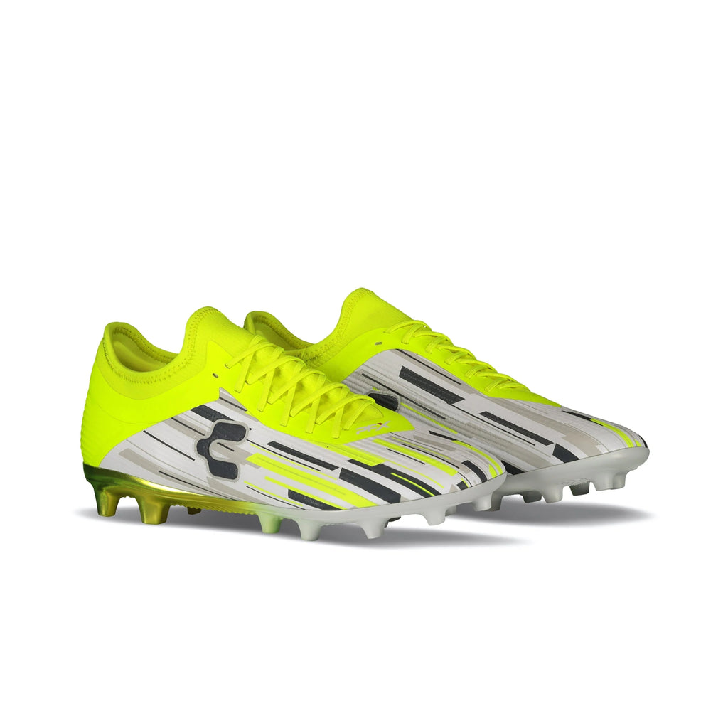Charly Genesis PFX Soccer Cleats White Yellow