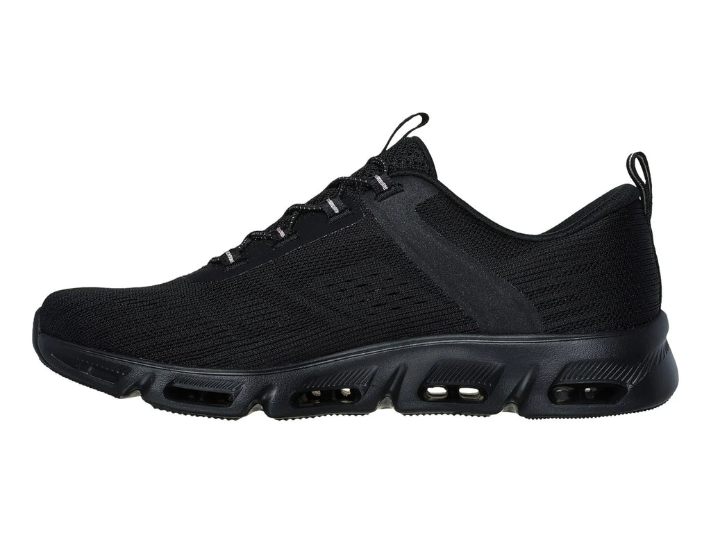 Tenis Skechers Glide Step Gratify Negro con Oro para Mujer