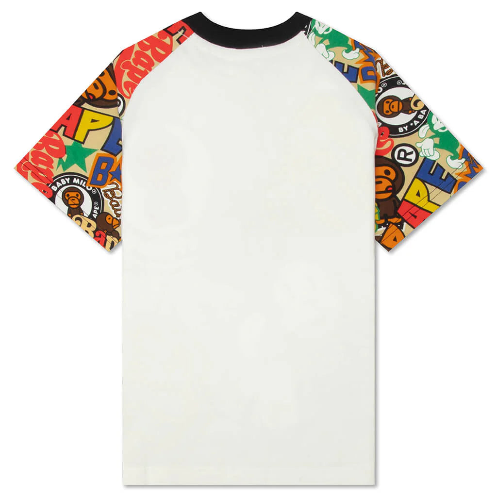 Kids Bape Milo Assorted Print Tee White