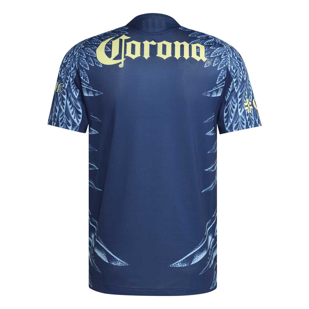 adidas Club América Mens Away Authentic Soccer Jersey 25 26 Blue