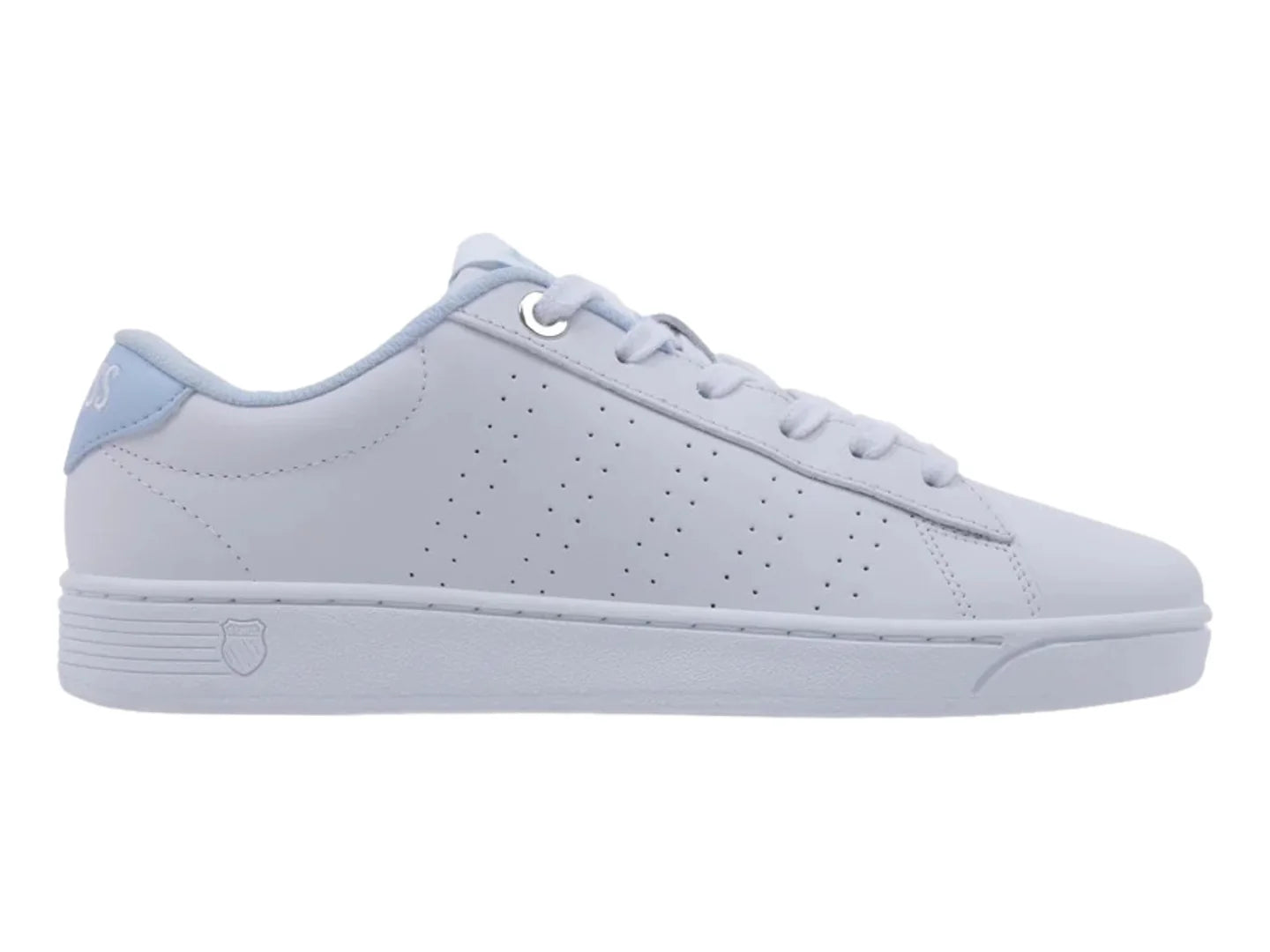 Tenis K Swiss Court Blanco con Azul para Mujer