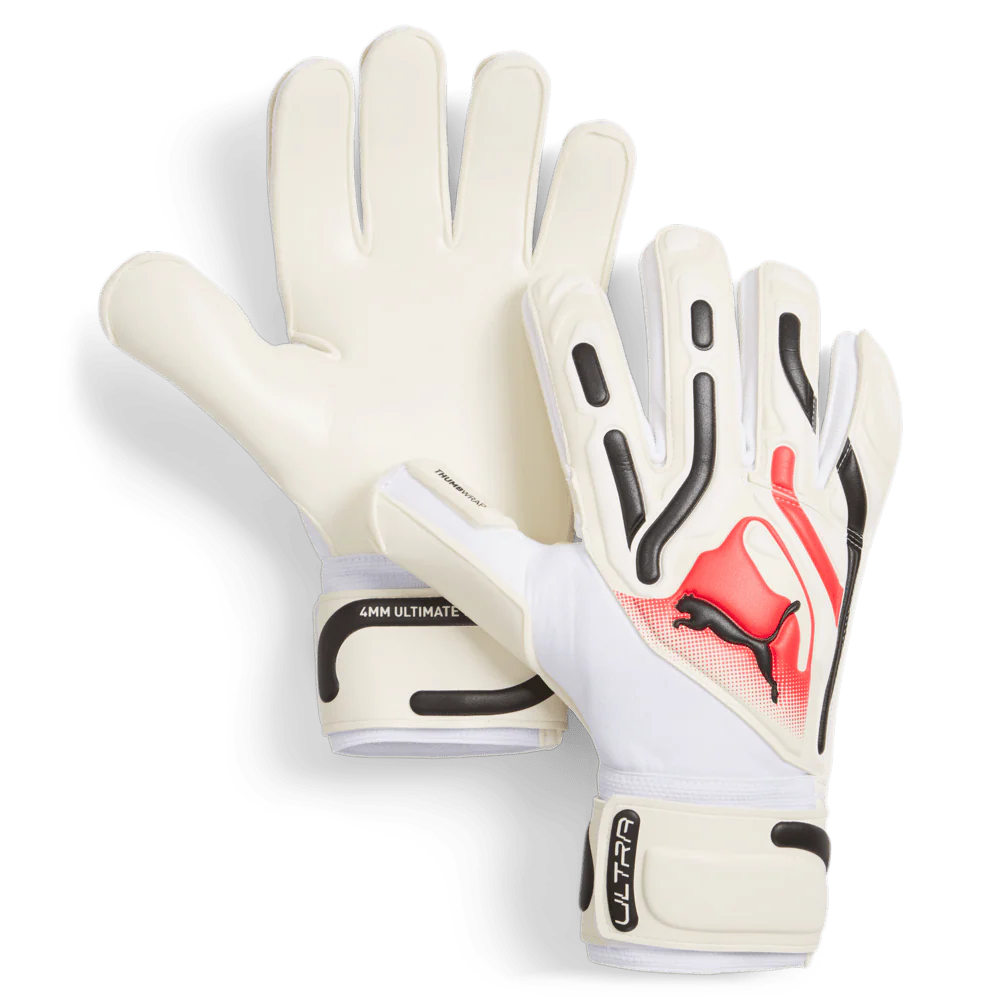 PUMA Ultra Pro RC Goalkeeper Gloves White Blue Fire Orchid