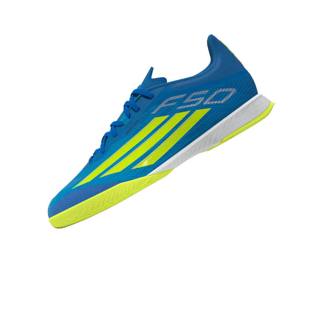 adidas F50 League IN Indoor Mens Soccer Shoes Blue Yellow Aqua