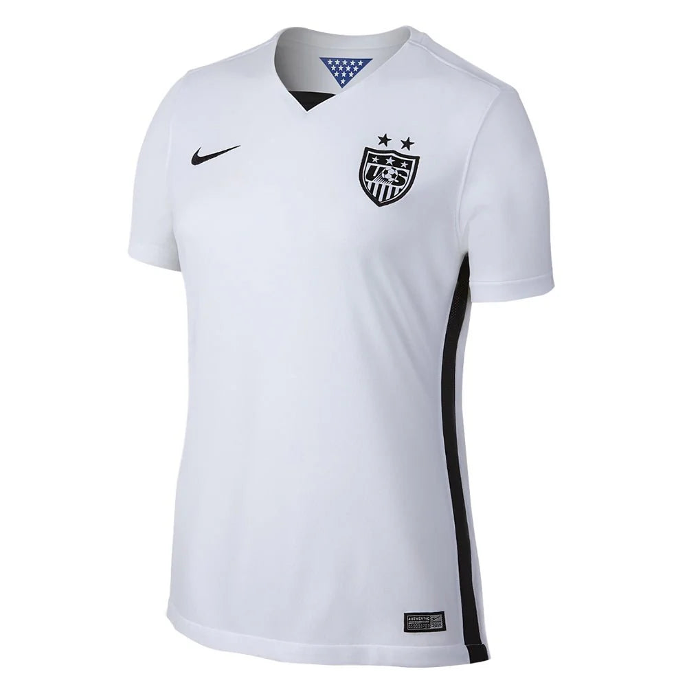 Nike USWNT 2015 Stadium Home Womens Jersey White Black