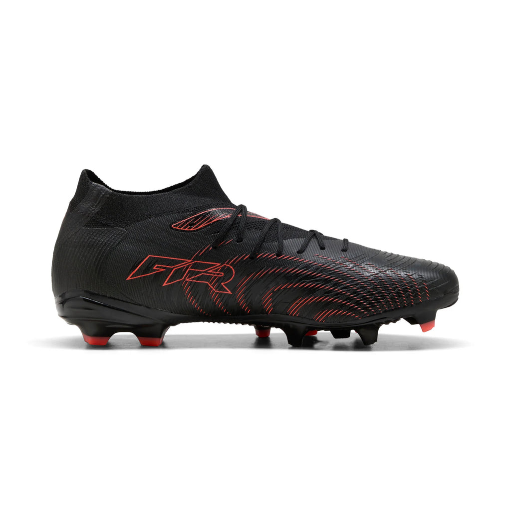 PUMA Future 9 Match FG AG Firm Ground Artificial Ground Mens Soccer Cleats Black Red Gray