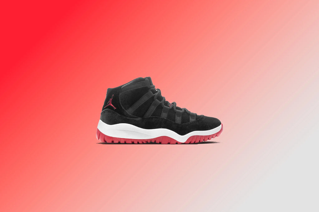 Jordan 11 Retro PS Bred Velvet Black Gym Red White